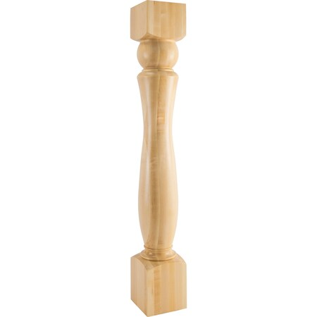 Hardware Resources 6" Wx6"Dx42"H Hard Maple Sphere Turned Post P81-6-42-HMP